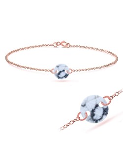 Marble Round Shape Bracelet BRS-235-RO-GP